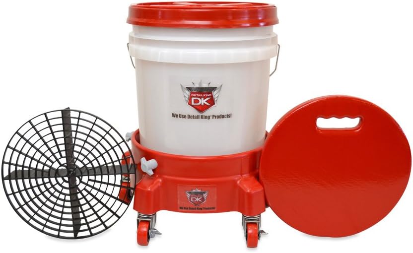 Detail King Grit Guard Washing System with Dolly - Keeps Mitts & Brushes Free of Particulates - Helps Avoid Unnecessary Paint Correction